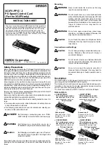 Omron 3G3FV-PPG Series Instruction Sheet preview