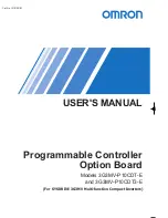 Preview for 1 page of Omron 3G3MV-P10CDT-E User Manual