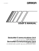 Preview for 1 page of Omron 3G3MV-PDRT2 User Manual