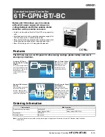 Предварительный просмотр 1 страницы Omron 61F-GPN-BC Datasheet