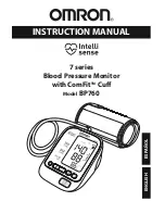 Preview for 1 page of Omron 7 series BP760 Instruction Manual