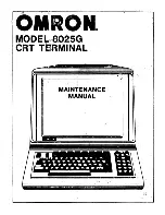 Omron 8025G Maintenance Manual preview