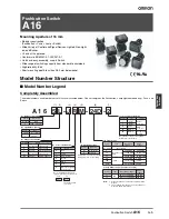 Preview for 1 page of Omron A16 - Datasheet