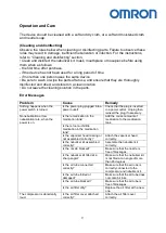 Предварительный просмотр 9 страницы Omron A3 Complete Information Sheet/Instruction Manual