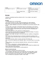 Предварительный просмотр 10 страницы Omron A3 Complete Information Sheet/Instruction Manual