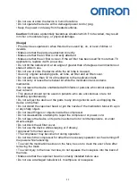 Предварительный просмотр 11 страницы Omron A3 Complete Information Sheet/Instruction Manual