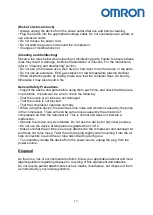 Предварительный просмотр 12 страницы Omron A3 Complete Information Sheet/Instruction Manual