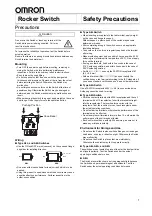 Omron A8L Safety Precautions preview