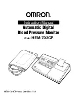 Preview for 1 page of Omron AUTOMATIC DIGITAL BLOOD PRESSURE MONITOR HEM-703CP Instruction Manual