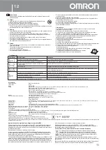 Предварительный просмотр 11 страницы Omron BF214 Instruction Manual