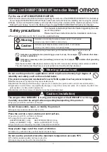 Omron BHM100PC Instruction Manual preview