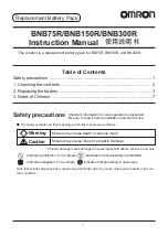 Preview for 1 page of Omron BNB75R Instruction Manual