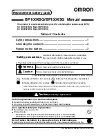 Omron BP100XSG Manual preview