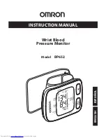 Preview for 1 page of Omron BP652 Instruction Manual