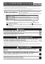 Omron BUM100S Instruction Manual preview