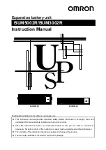 Preview for 1 page of Omron BUM3002R Instruction Manual