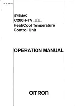 Предварительный просмотр 1 страницы Omron C200H-TV Series Operation Manual