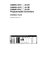 Omron C200HE-CPU11 Installation Manual preview