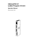 Preview for 1 page of Omron C500-LDP01-V1 Operation Manual
