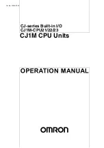 Preview for 1 page of Omron CJ1M-CPU21 Operation Manual