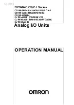 Preview for 1 page of Omron CJ1W-AD041-V1 Operation Manual