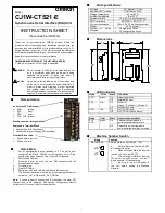 Предварительный просмотр 1 страницы Omron CJ1W-CTS21-E Instruction Sheet