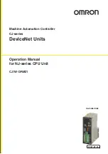 Preview for 1 page of Omron CJ1W-DRM21 Operation Manual