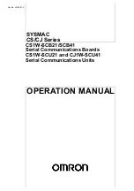 Preview for 1 page of Omron CJ1W-SCU41 Operation Manual