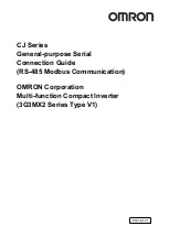 Предварительный просмотр 3 страницы Omron CJ2*-CPU Series Connection Manual