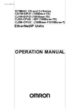 Предварительный просмотр 1 страницы Omron CJ2H-CPU6 - REV 02-2010 Operation Manual