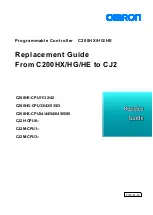 Preview for 1 page of Omron CJ2H-CPU6 Series Replacement Manual