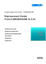 Предварительный просмотр 1 страницы Omron CJ2H-CPU6 Series Replacement Manual