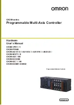 Предварительный просмотр 1 страницы Omron CK3M Series Hardware User Manual