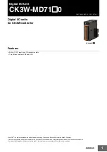 Preview for 1 page of Omron CK3W-MD71 0 Series Quick Start Manual