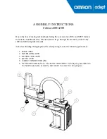 Preview for 1 page of Omron Cobra s600 Assembly Instructions Manual