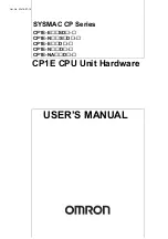 Preview for 1 page of Omron CP1E-E**D Series User Manual