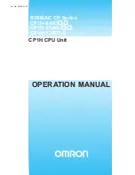 Предварительный просмотр 1 страницы Omron CP1H-CPU - 05-2006 Operation Manual