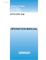 Omron CP1H CPU UNITS - PROGRAMMING  05-2007 Operation Manual preview