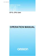 Предварительный просмотр 1 страницы Omron CP1L-L14D Series Operation Manual