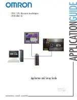 Предварительный просмотр 1 страницы Omron CP1L Application And Setup Manual