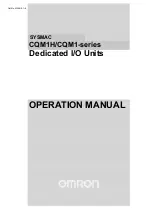 Preview for 1 page of Omron CQM1H - 08-2005 Operation Manual