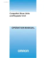 Preview for 1 page of Omron CRT1 - 10-2009 Operation Manual