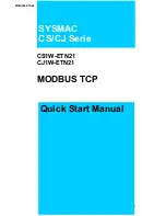 Предварительный просмотр 1 страницы Omron CS CJ1W-ETN21 Quick Start Manual