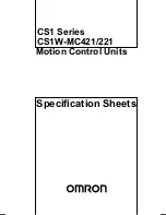 Preview for 1 page of Omron CS1 Series Specification