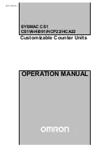 Предварительный просмотр 1 страницы Omron CS1 - Operation Manual