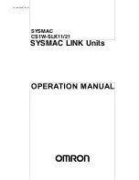 Предварительный просмотр 1 страницы Omron CS1W-SLK11-21 - 06-2004 Manual