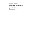 Предварительный просмотр 2 страницы Omron CS1W-SLK11-21 - 06-2004 Manual