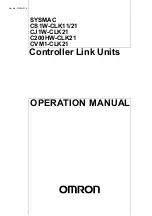 Предварительный просмотр 1 страницы Omron CVM1-CLK21 Operation Manual