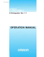 Preview for 1 page of Omron CX-INTEGRATOR - V1.1 Operation Manual