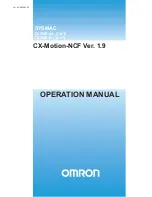 Preview for 1 page of Omron CX-MOTION-NCF - V1.9 Operation Manual